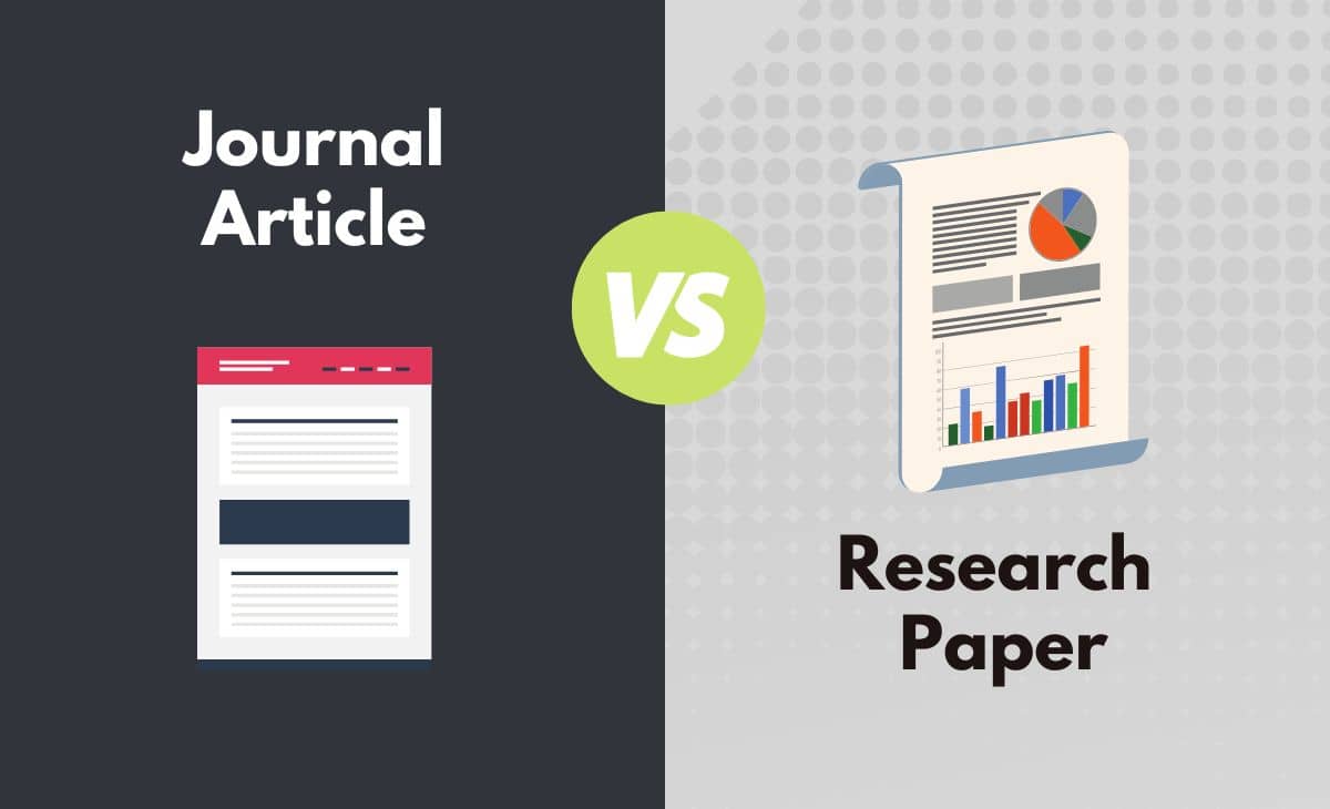 what is the difference between journal and research paper