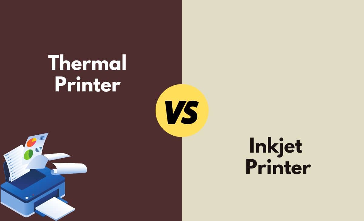 Thermal Printer Vs Inkjet Printer What s The Difference With Table 