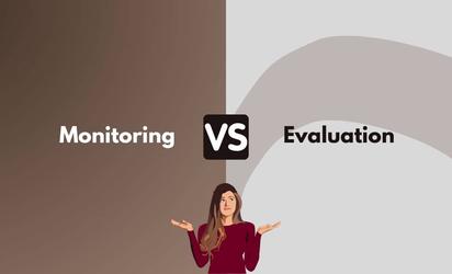 Difference between monitoring and evaluation